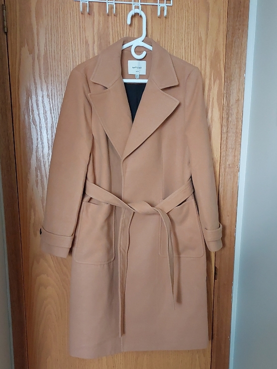 Matt & Nat Jackets & Blazers - Matt & Nat Eve Camel Belted Long Coat